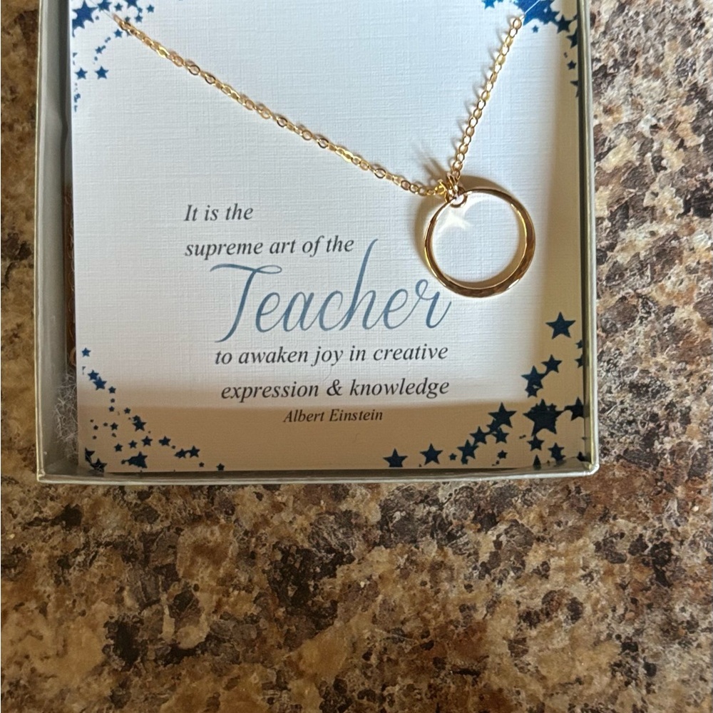 Elegant Gold Circle Pendant Necklace